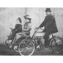 A 1903 Lion.  (My thanks to Alan Pinnell for sending these photos of his grandparents (from right to left Thomas Pinnell, Ann Maria Pinnell and their son Cyril Harvey Pinnell) and indeed thanks for the information on this page)